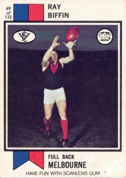 1974 Scanlens VFL #69 Ray Biffin Front